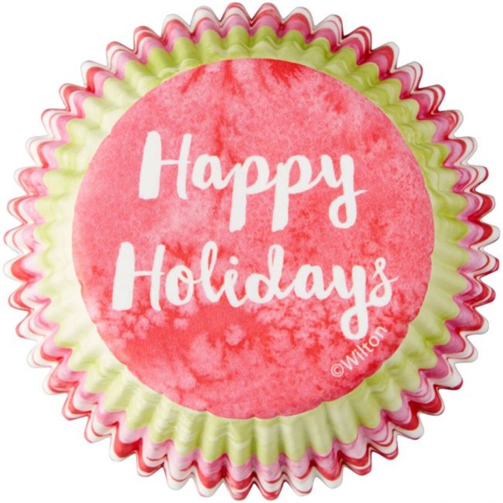 Set hartii briose "Happy Holidays", Wilton, 75 bucati