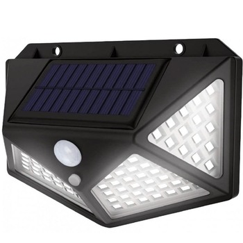 Lampa solara Strend Pro SL6251, 100x LED, cu senzor de miscare, 200 lm, lumina rece Lampa solara Strend Pro SL6251, 100x LED, cu senzor de miscare, 200 lm, lumina rece