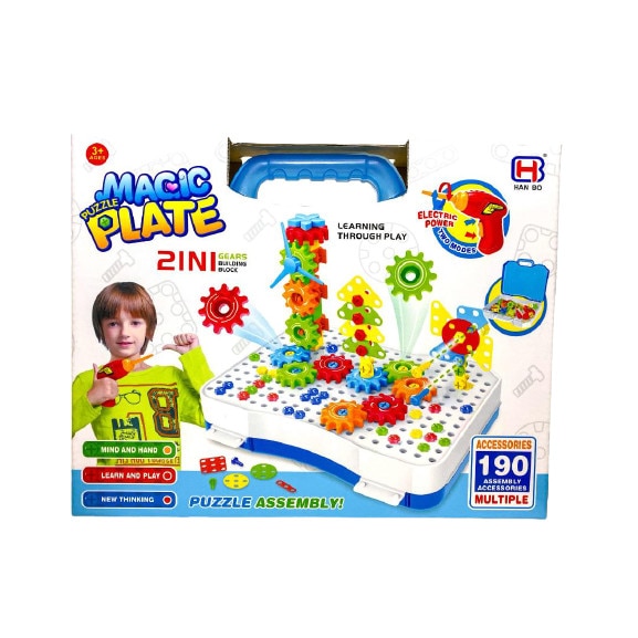 Set de constructie pentru copii 190 piese