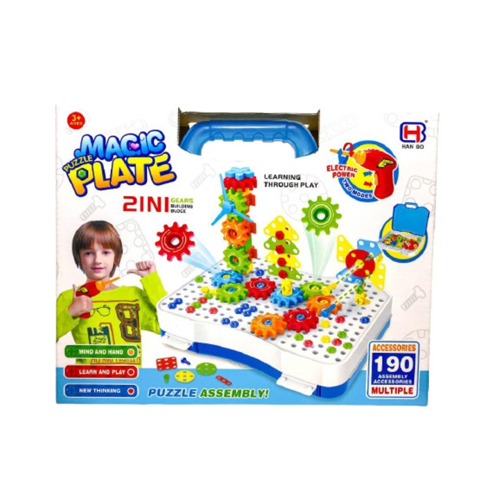 Set de Constructie pentru Copii 190 Piese