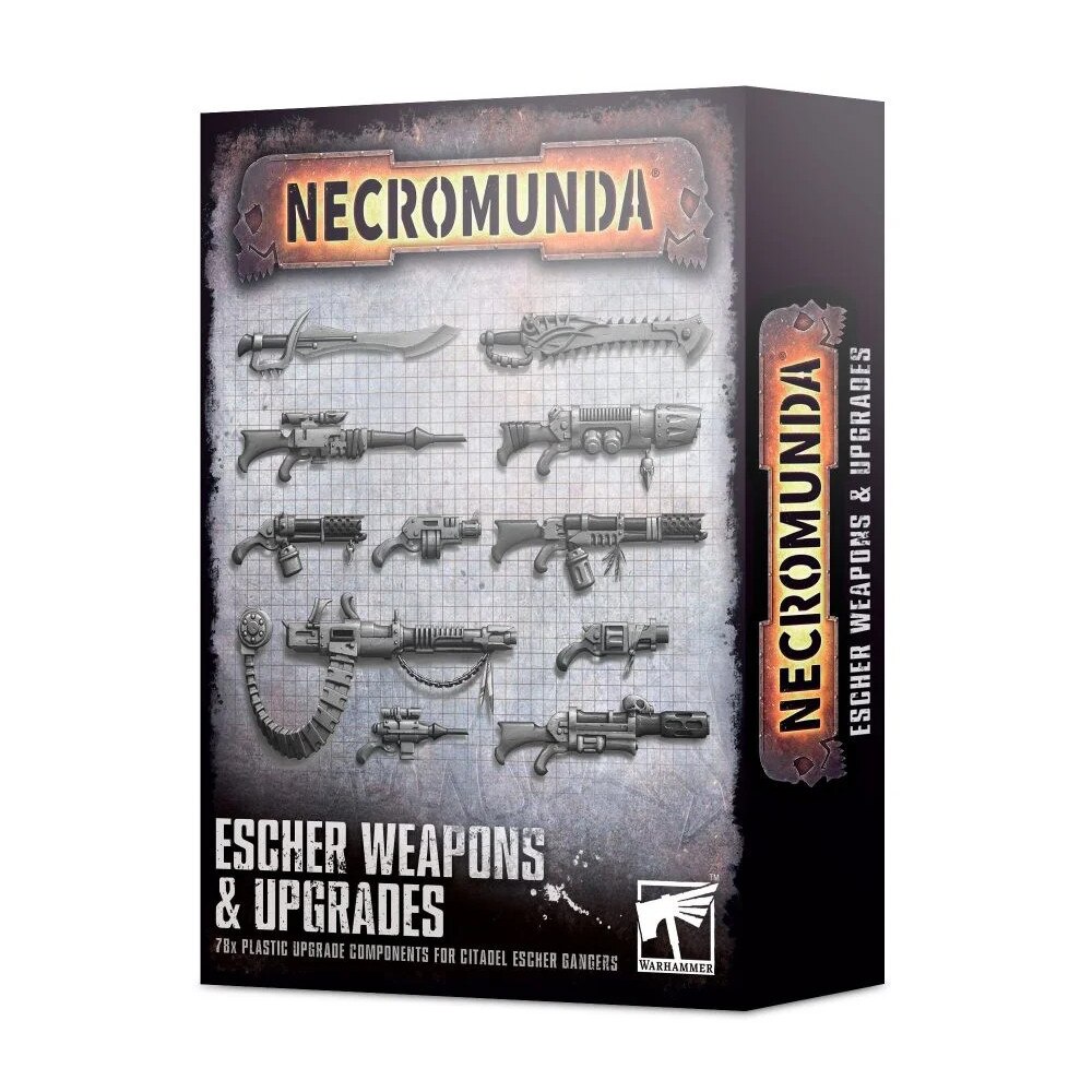 Pachet Miniaturi Arme Necromunda, Escher Weapons & Upgrades, 78 miniaturi
