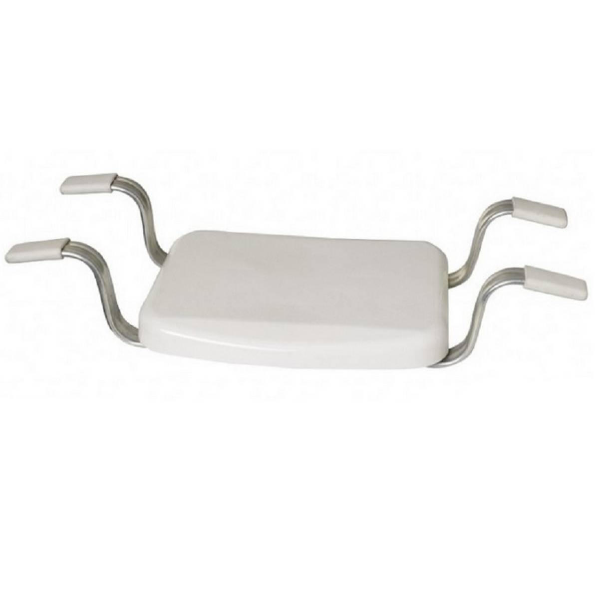 Scaun pentru cada Cappadocia, Ajustabil, latime 52 cm - 62 cm, din Aluminiu, greutate maxima 130 kg, Alb