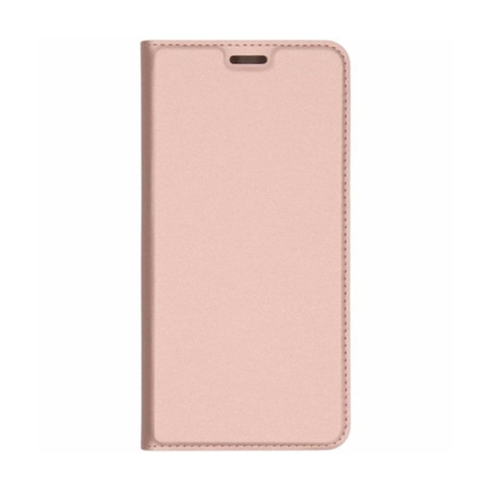 Husa Dual Close IAO Soft Skin Protect din Piele cu suport card, functie de stand si inchidere magnetica pentru Samsung Galaxy A10 Rose