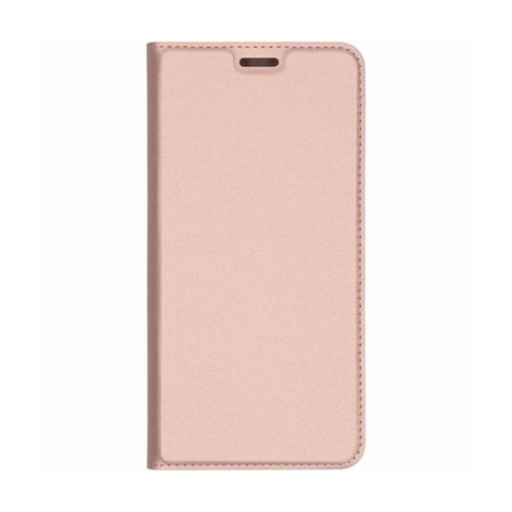 Husa Dual Close IAO Soft Skin Protect din Piele cu suport card, functie de stand si inchidere magnetica pentru Apple iPhone XS Max Rose