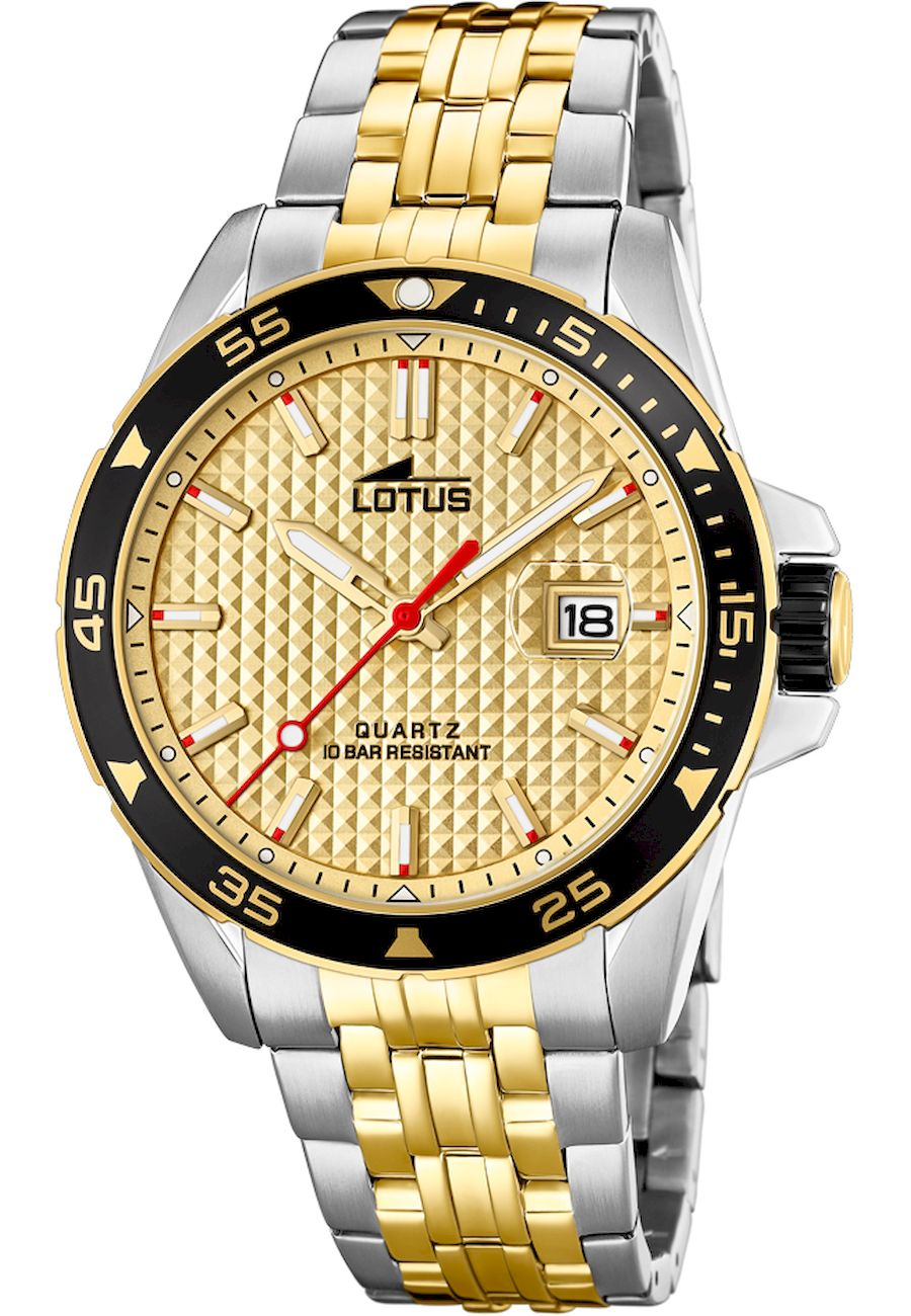 Ceas unisex Lotus 18652/1, Analog, Auriu/Argintiu