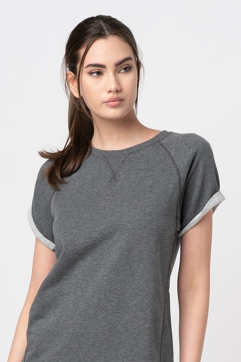 Under Armour, Rochie mini tip tricou cu maneci raglan, Gri antracit