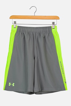 Under Armour, Pantaloni scurti lejeri pentru antrenament Impulse, Gri inchis/verde lime Under Armour, Pantaloni scurti lejeri pentru antrenament Impulse, Gri inchis/verde lime