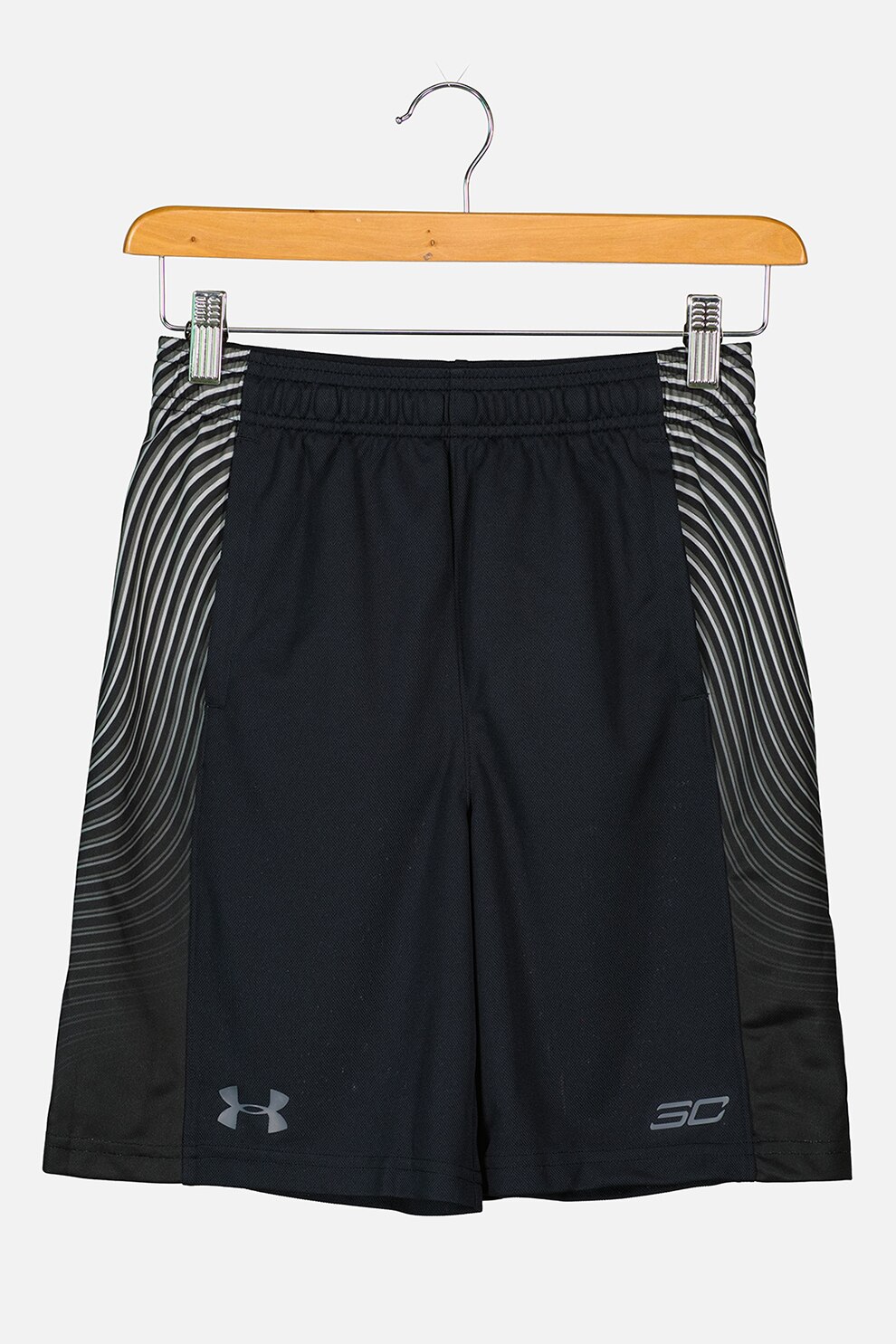 Under Armour, Pantaloni scurti lejeri cu snur interior, Negru/Gri