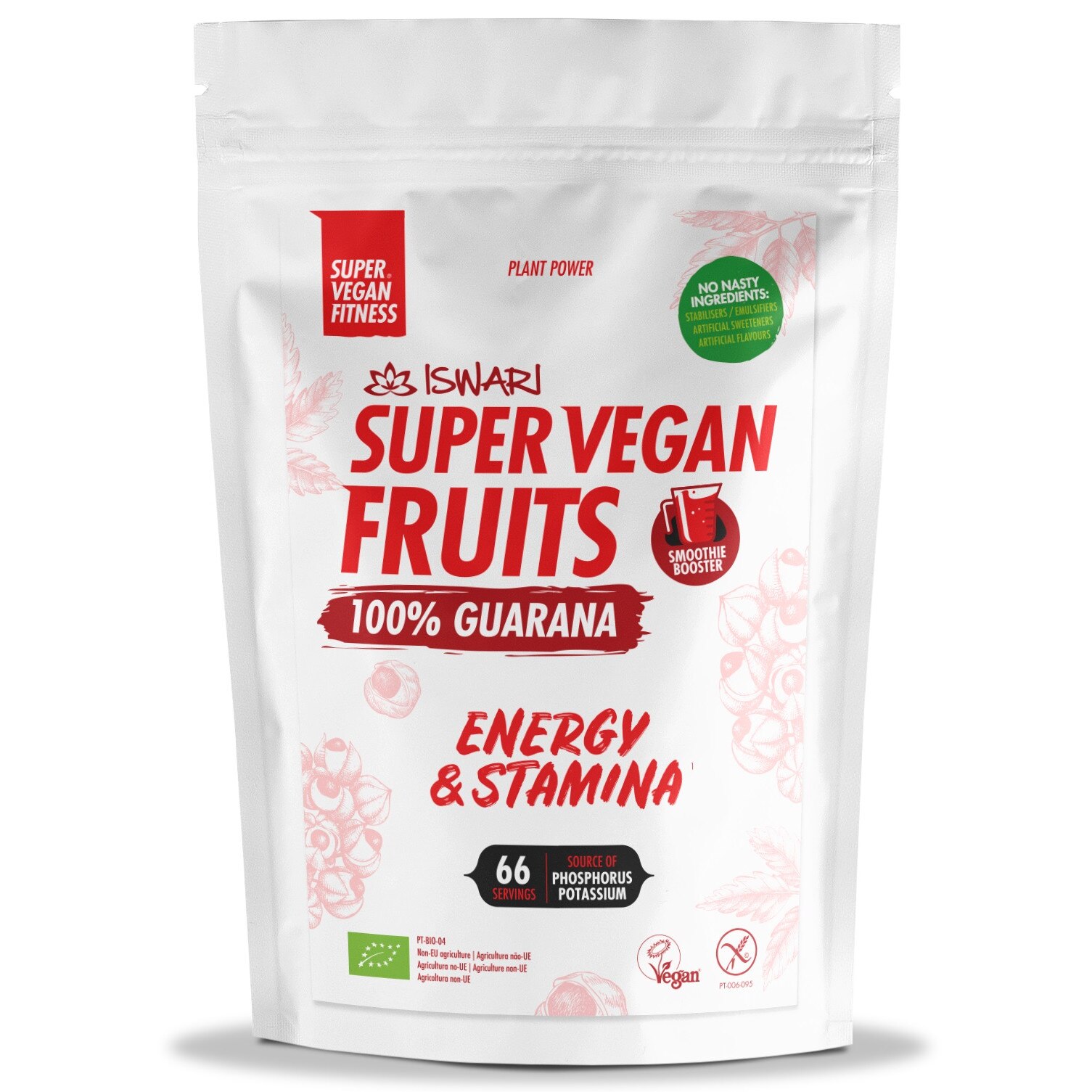 Pulbere Guarana 100% Super Vegan bio(pre efort) Iswari