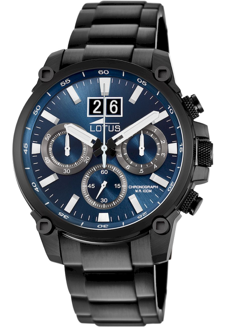 Ceas analogic unisex, Lotus 10141/2, 44 mm, Negru