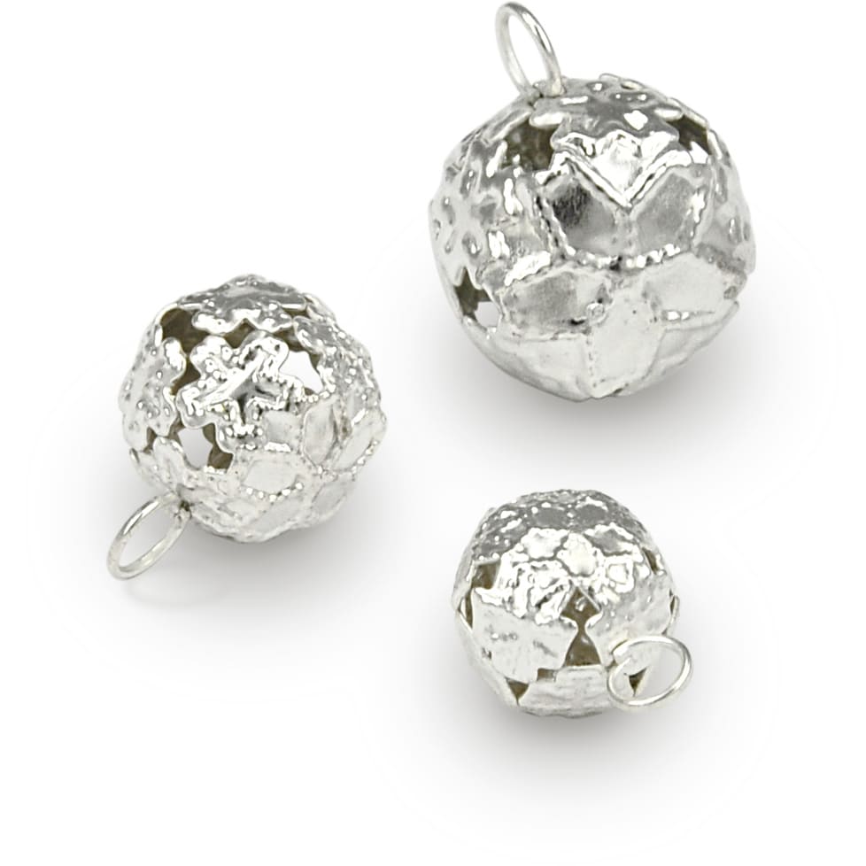 Set accesorii creatie, clopotei metalici rotunzi, Ø 14mm, 6 buc argintiu, Meyco