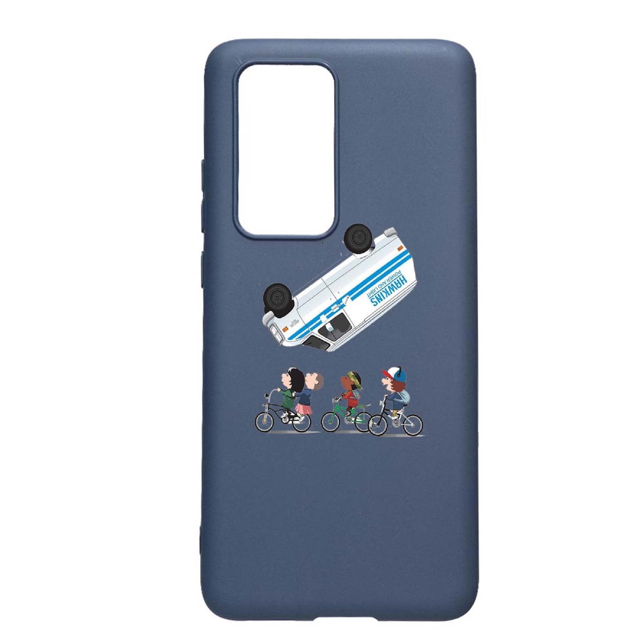 Husa Silicon Stranger Things, compatibila cu Samsung Galaxy A72 4G / Galaxy A72 5G, rezistenta la uzura, anti-alunecare, AlaskanBlue, AB370