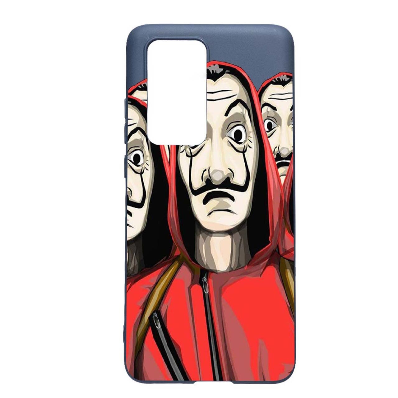 Husa Silicon La Casa de Papel, compatibila cu Huawei P Smart (2021), rezistenta la uzura, anti-alunecare, AlaskanBlue, AB390