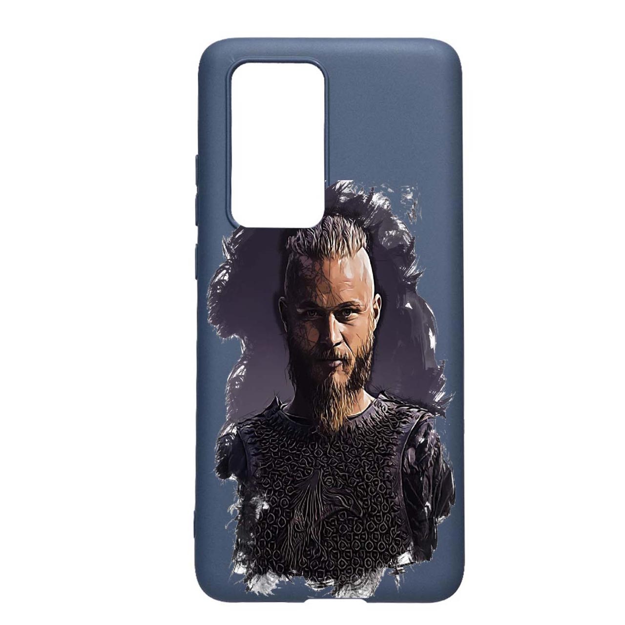 Husa Silicon Vikings Ragnar Lothbrok Movie, compatibila cu Samsung Galaxy A52 4G / Galaxy A52 5G, rezistenta la uzura, anti-alunecare, AlaskanBlue, AB452