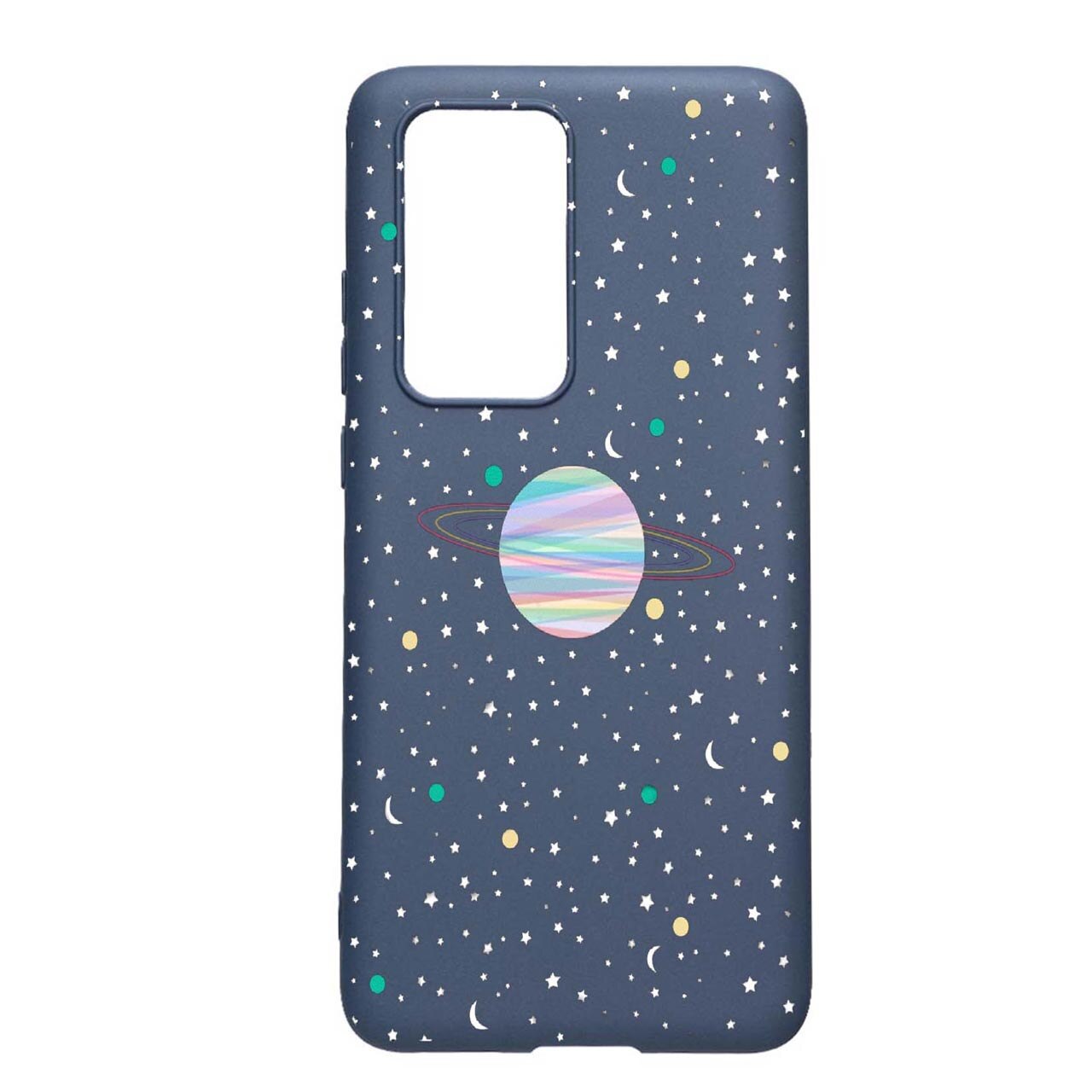 Husa Silicon Universe, Planets, compatibila cu Huawei P Smart (2021), rezistenta la uzura, anti-alunecare, AlaskanBlue, AB468