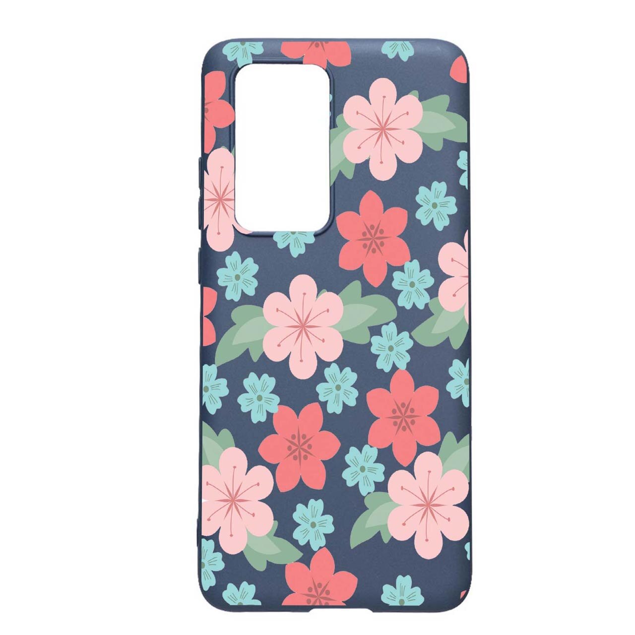 Husa Silicon Flowers, Pastel colors, compatibila cu Samsung Galaxy S20 FE, rezistenta la uzura, anti-alunecare, AlaskanBlue, AB515