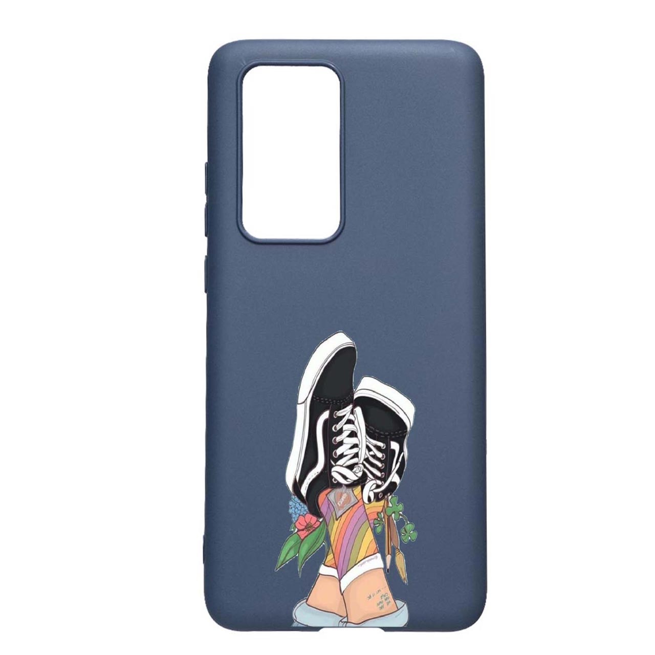 Husa Silicon Vans - Gym Shoes, compatibila cu Samsung Galaxy A72 4G / Galaxy A72 5G, rezistenta la uzura, anti-alunecare, AlaskanBlue, AB600