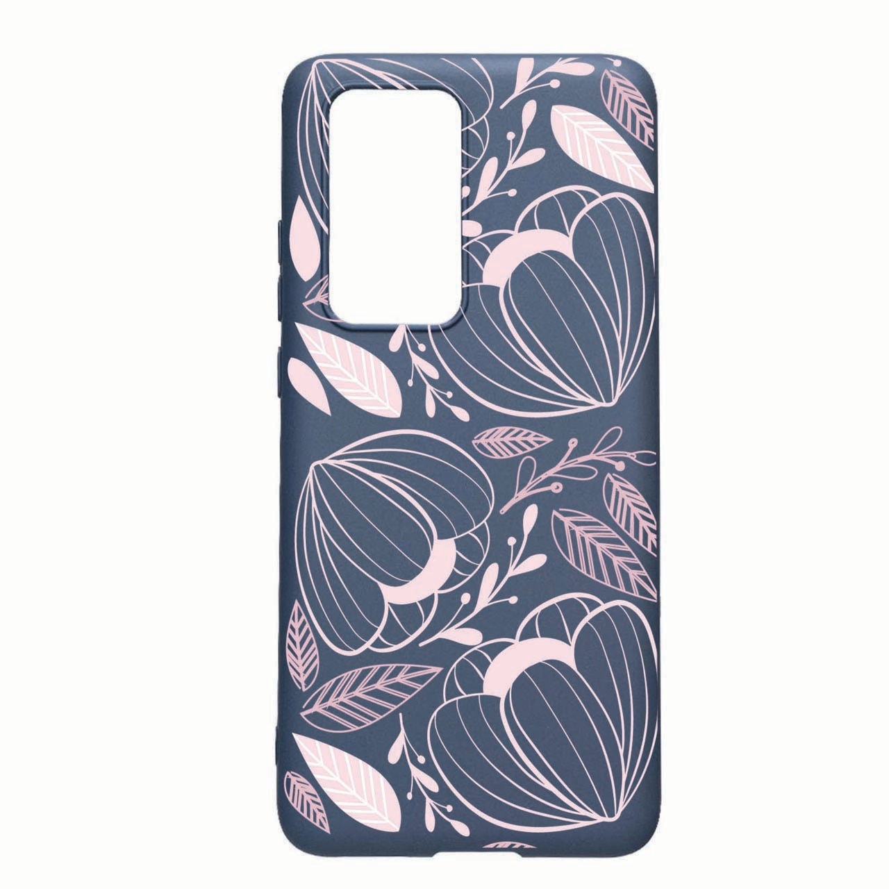 Husa Silicon Compatibila Cu Samsung Galaxy A32 4G, Flowers, rezistenta la uzura, anti-alunecare, AlaskanBlue, AB113