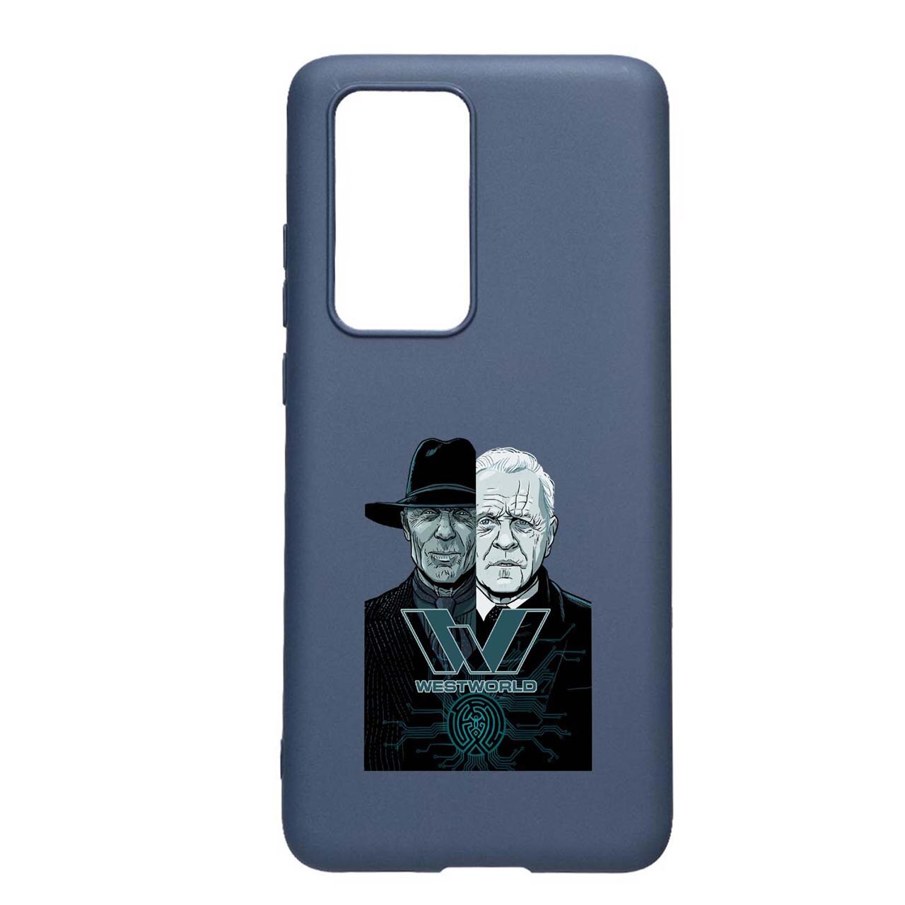 Husa Silicon WestWorld, Movie, compatibila cu Samsung Galaxy A72 4G / Galaxy A72 5G, rezistenta la uzura, anti-alunecare, AlaskanBlue, AB678