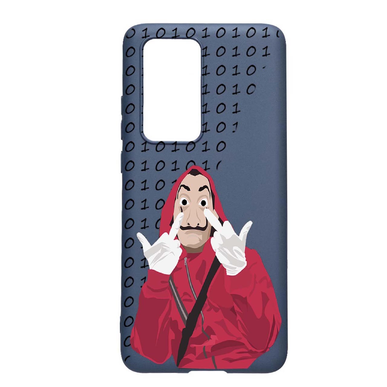 Husa Silicon La Casa de Papel, compatibila cu Huawei P Smart (2021), rezistenta la uzura, anti-alunecare, AlaskanBlue, AB297