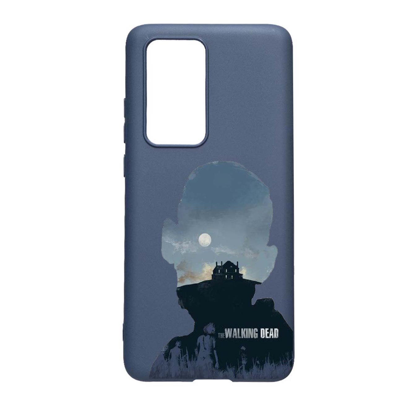Husa Silicon The Walking Dead, compatibila cu Huawei P Smart (2021), rezistenta la uzura, anti-alunecare, AlaskanBlue, AB303