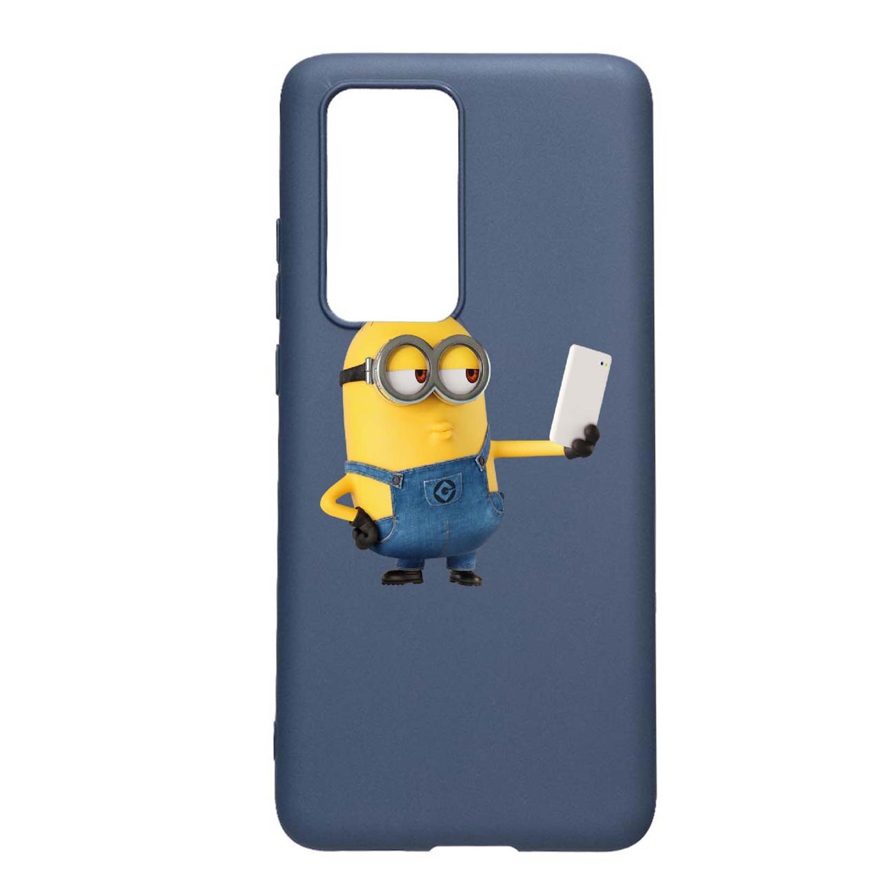 Husa Silicon Compatibila Cu Huawei P Smart (2021), Minion Selfie, rezistenta la uzura, anti-alunecare, AlaskanBlue, AB211