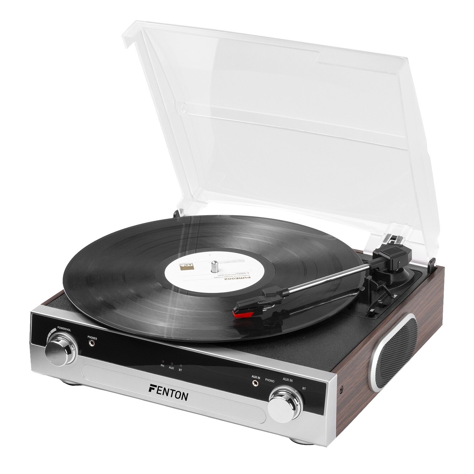 Pick-up cu Bluetooth, carcasa din lemn/aluminiu, Fenton RP102A