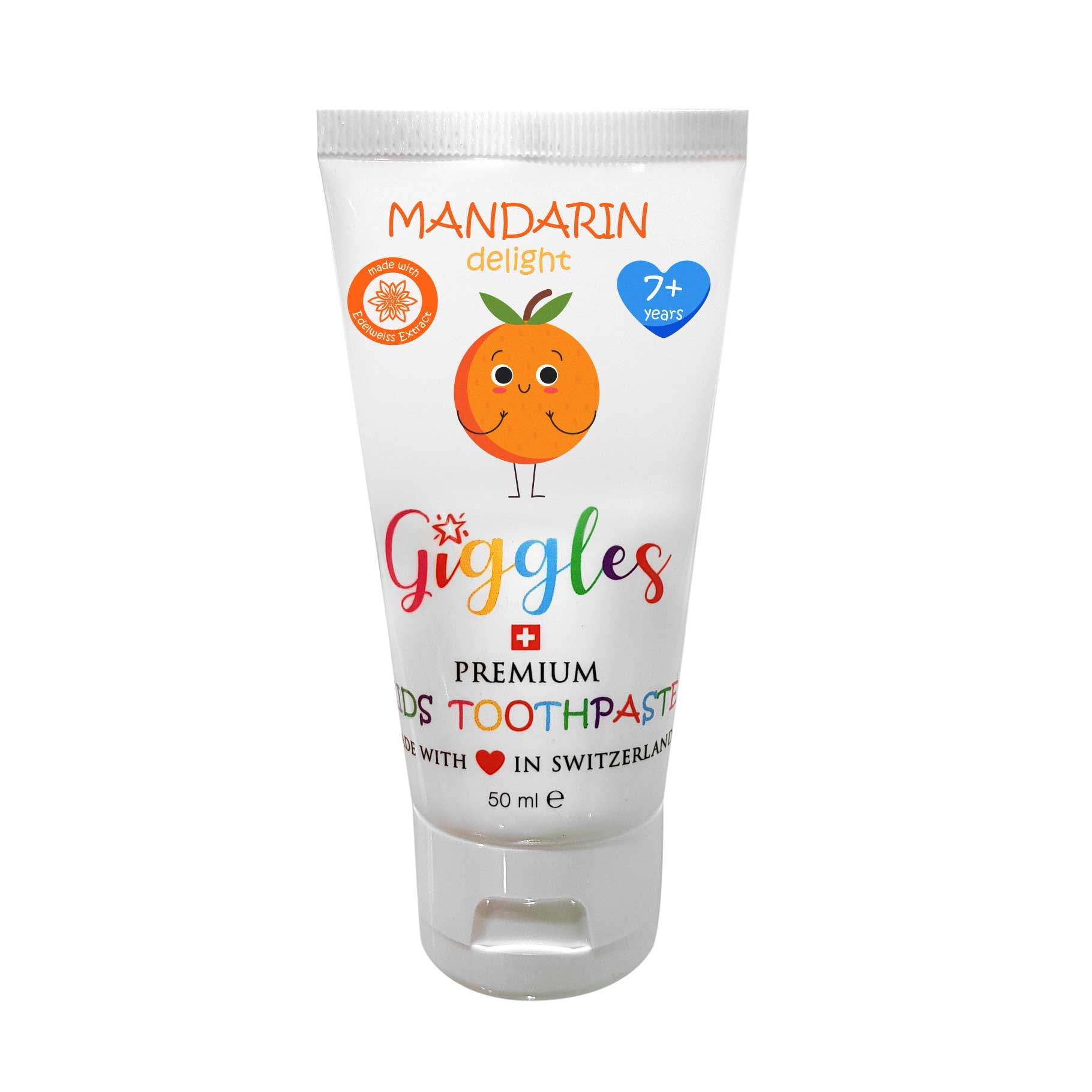 Pasta de dinti pentru copii Mandarin delight, Giggles, peste 7 ani, 50 ml