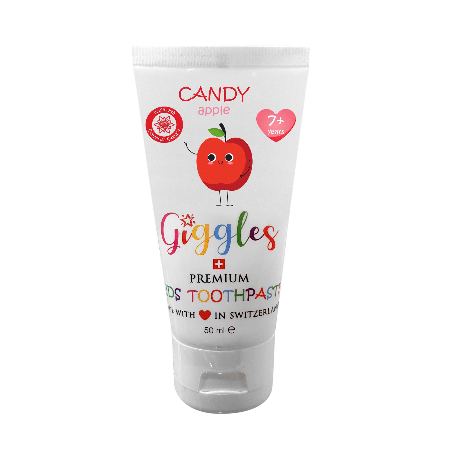 Pasta de dinti pentru copii Candy Apple, Giggles, peste 7 ani, 50 ml