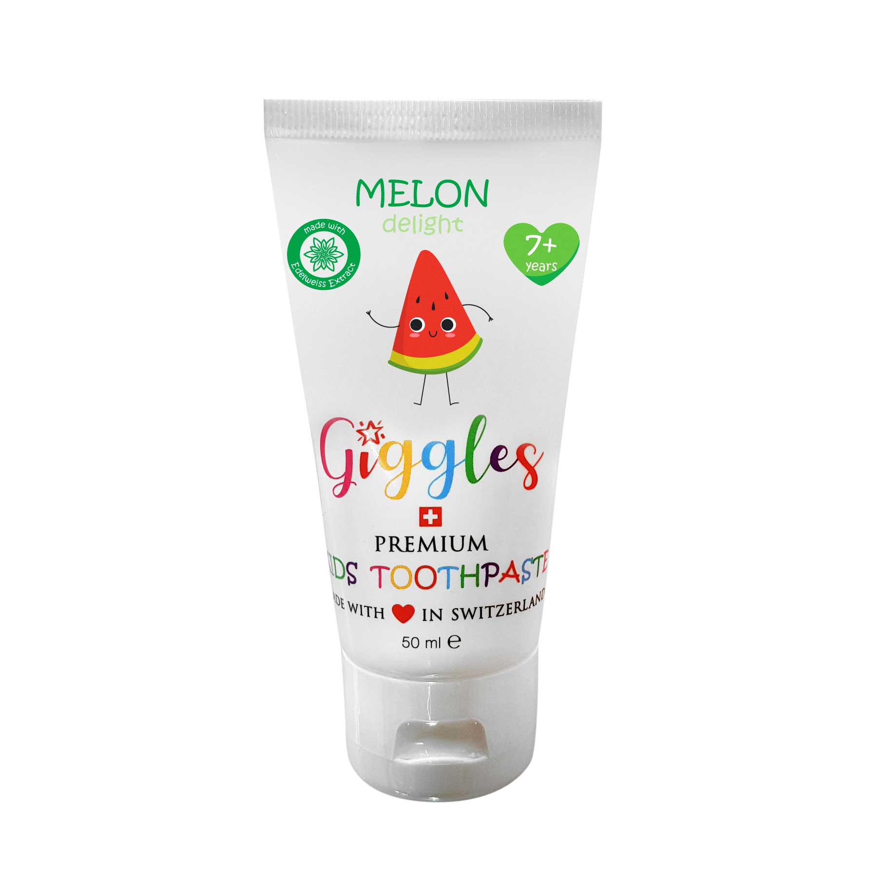 Pasta de dinti pentru copii Melon Delight, Giggles, peste 7 ani, 50 ml