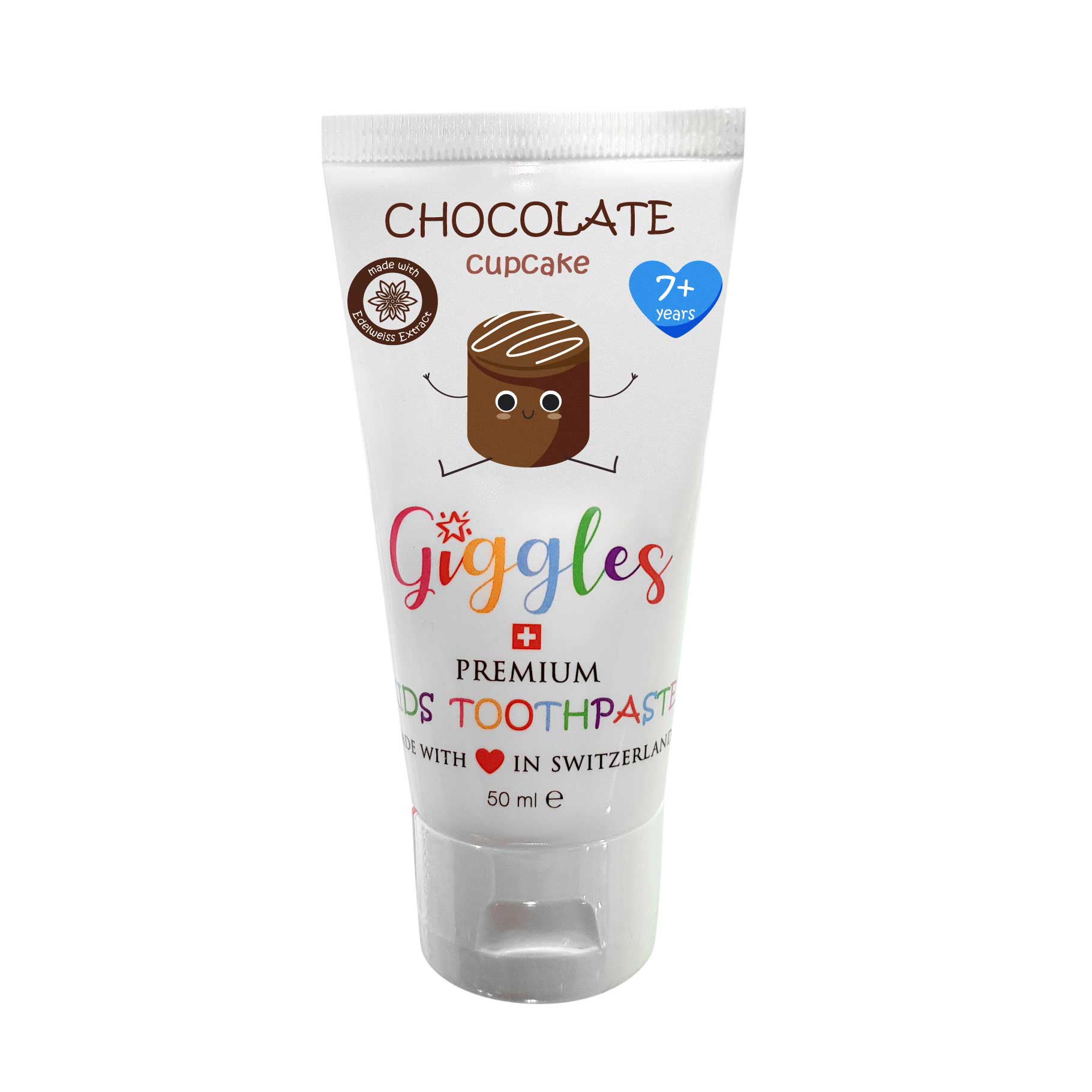Pasta de dinti pentru copii Chocolate cupcake, Giggles, peste 7 ani, 50 ml