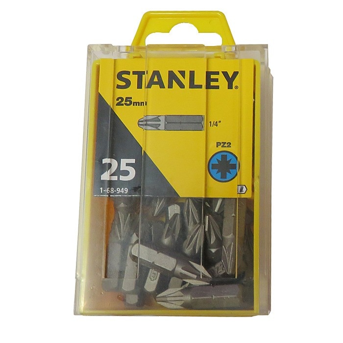 Set de 25 biti Stanley 1-68-949 Pozidrive PZ2 1/4