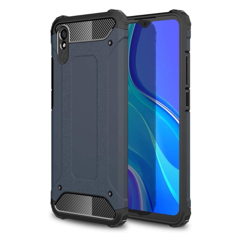 Husa Lemontti Hybrid Armor compatibila cu Xiaomi Redmi 9A, Albastru