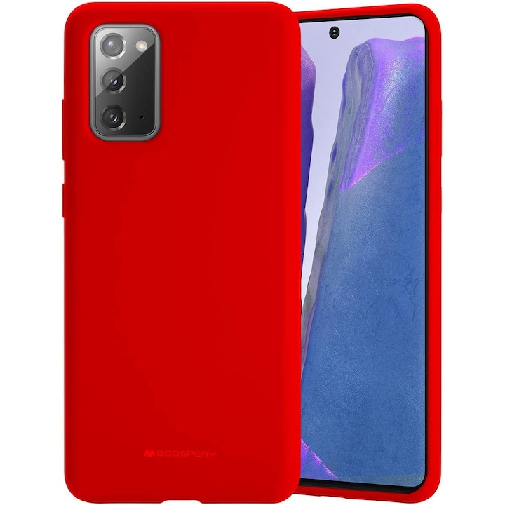 Защитен калъф съвместим с Samsung Galaxy A52 5G ultra slim от червен силикон, вътрешност кадифе