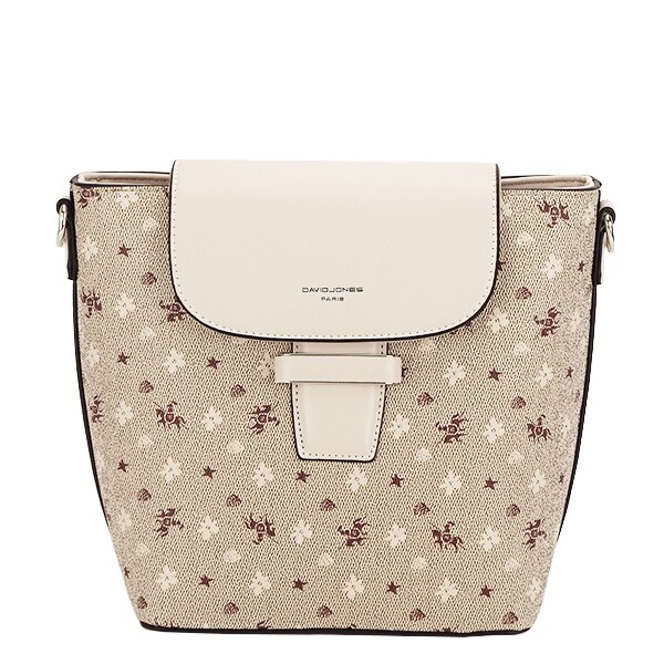 Geanta bej cu imprimeu Adela Bej