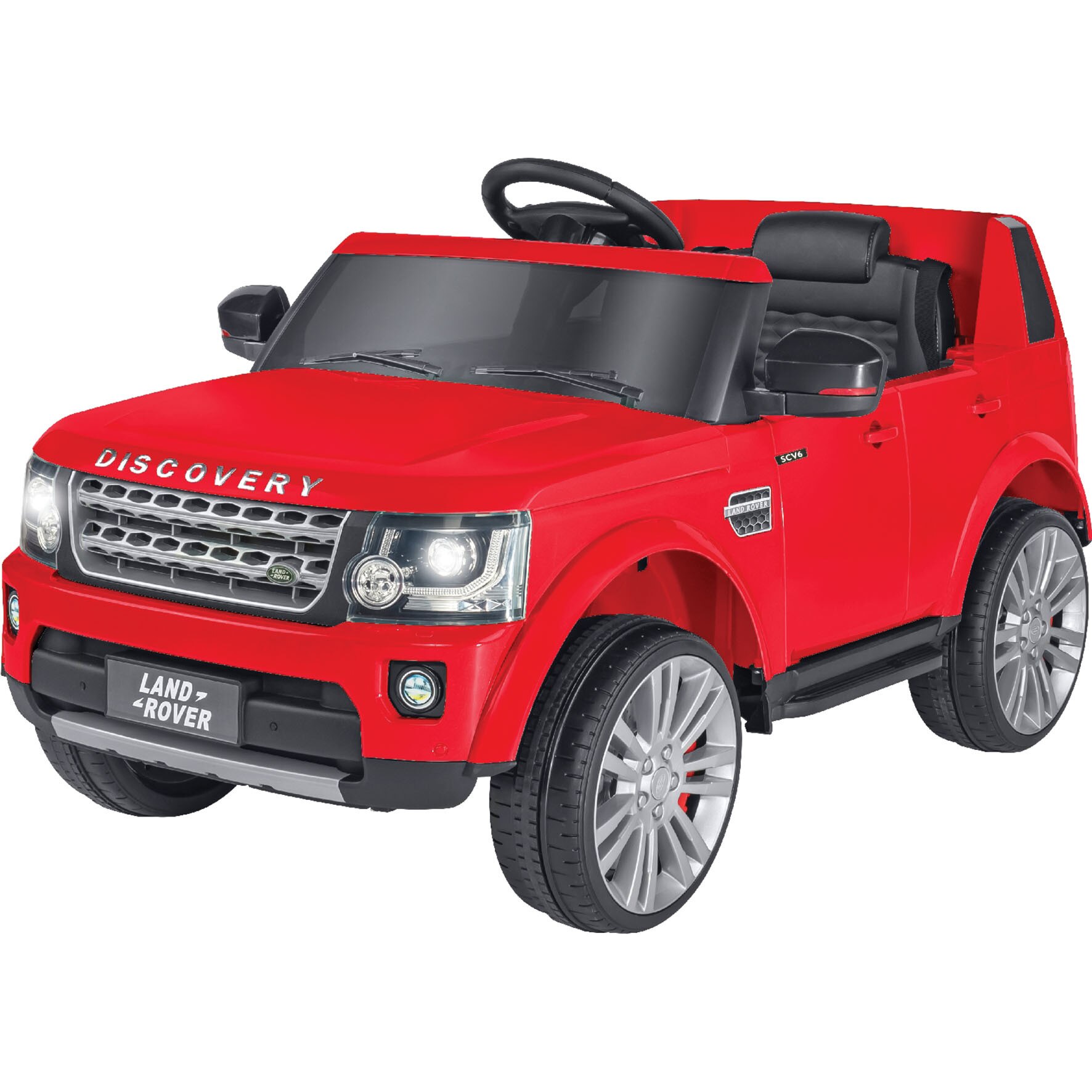 Masinuta electrica copii Discovery Land Rover Rosie Globo 12V, cu telecomanda control parinti 2.4 Ghz