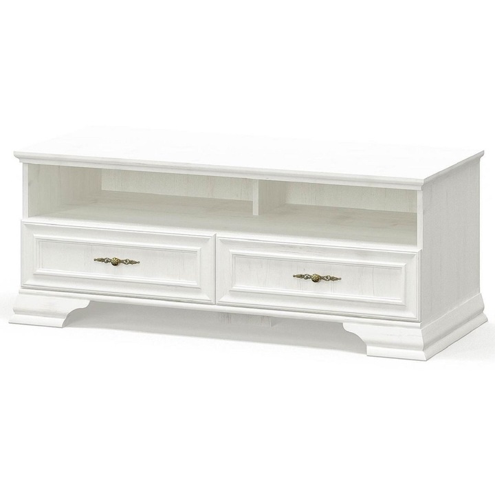 Comoda TV Iris, 1210x510x470, Alb Antichizat