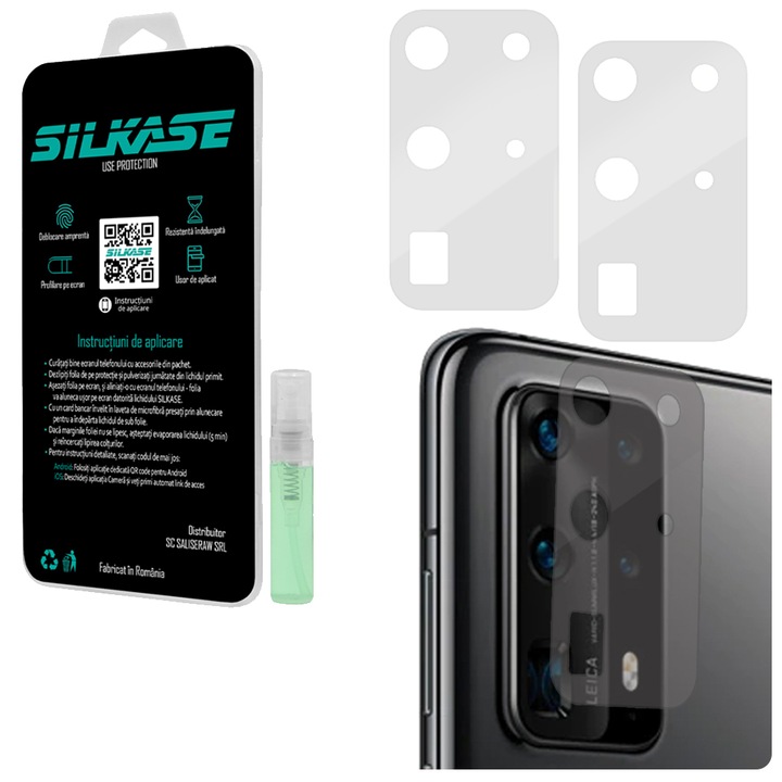 3 db, SILKASE kamera védőfólia szilikonból Huawei P40 Pro