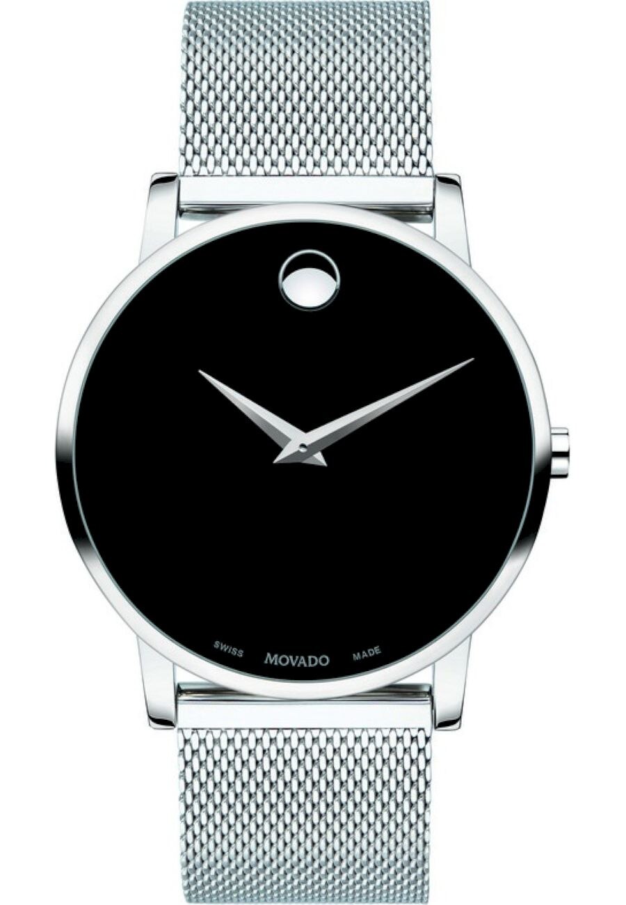 Ceas barbati, Movado, Analogic, Argintiu/Negru