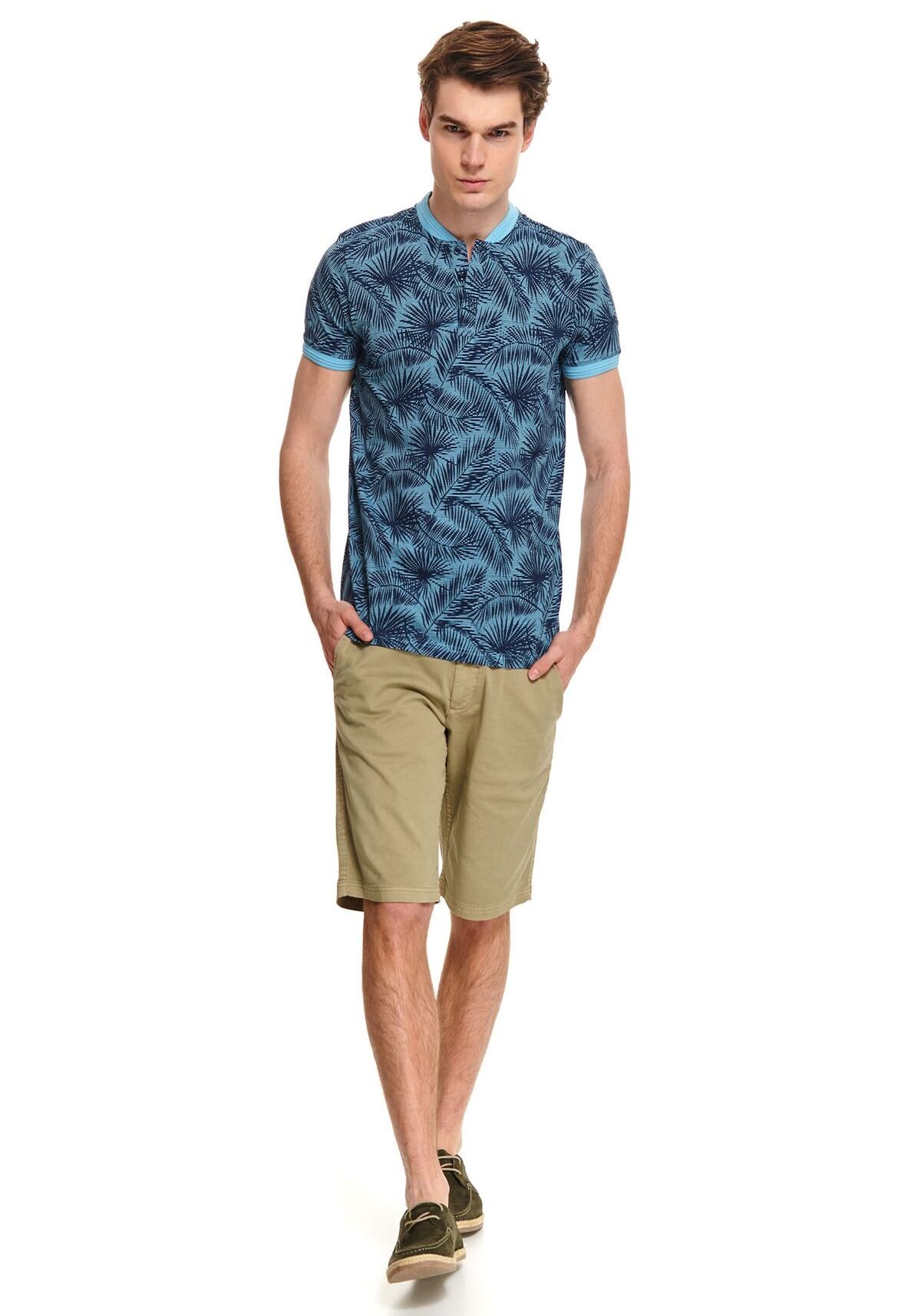 Tricou polo pentru barbati, TOP SECRET, SKP0533, Albastru