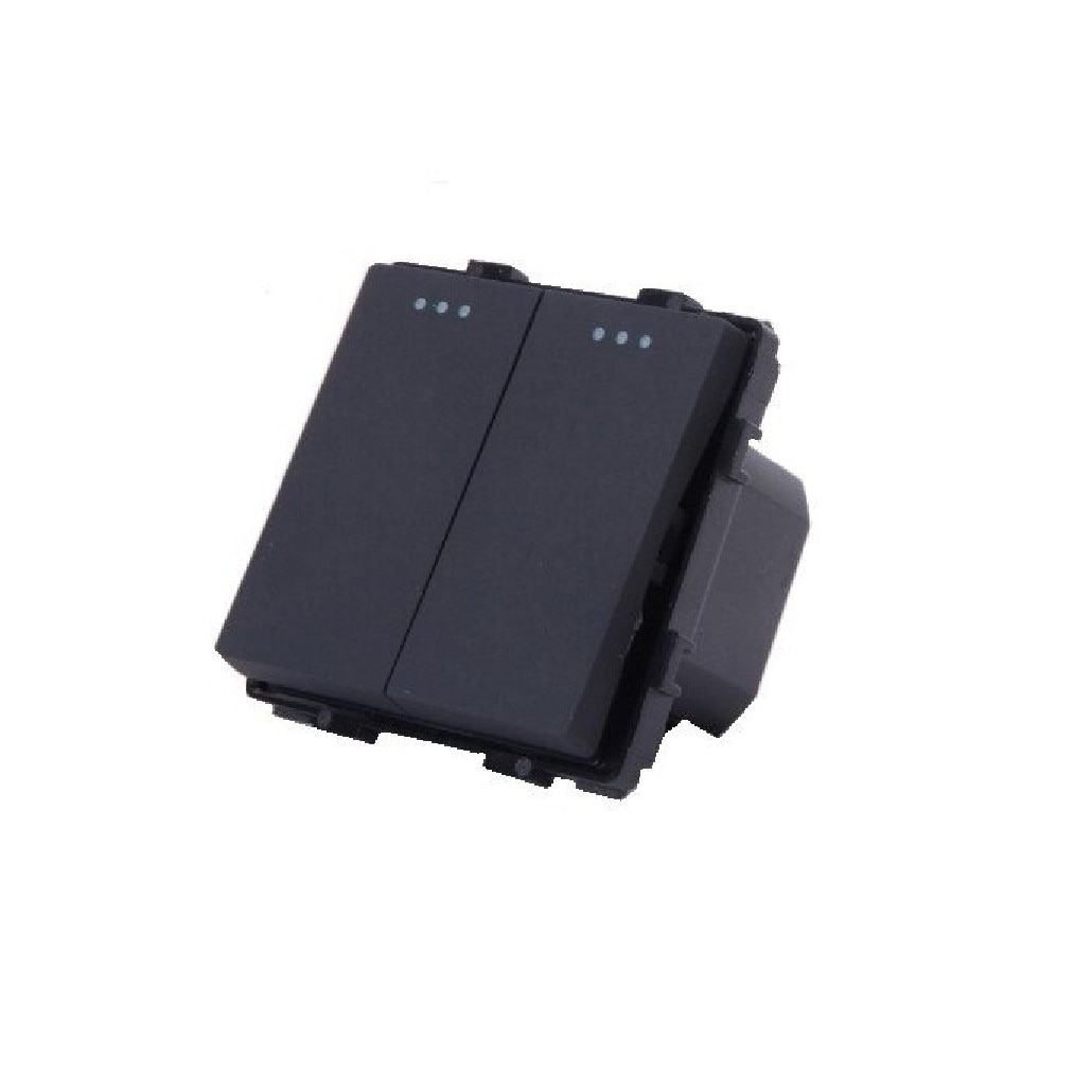 Modul intrerupator clasic dublu negru