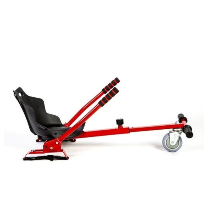 Hoverseat (Hoverkart), scaun compatibil cu orice tip de hoverboard, culoare rosie