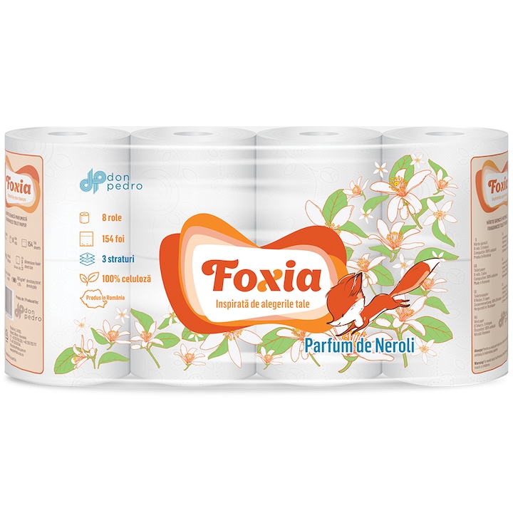 Foxia Neroli WC papír, 3 rétegű, 8 tekercs