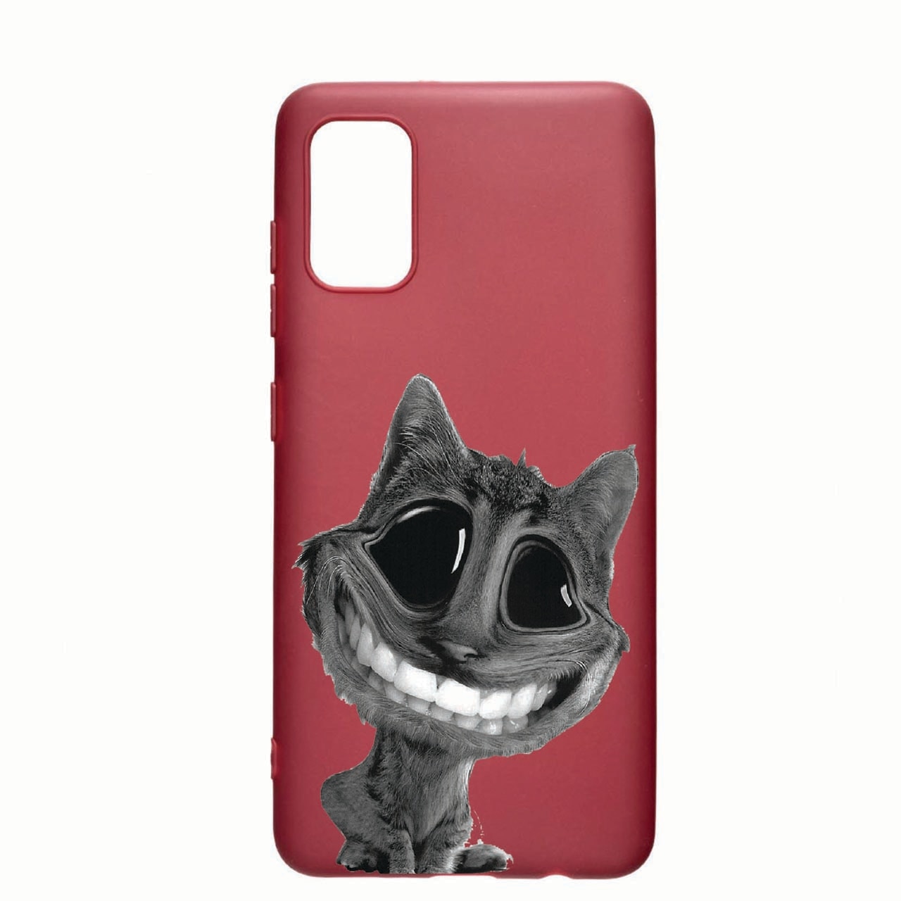 Husa Silicon Compatibila cu Samsung Galaxy M02s, Crazy Cat, rezistenta la uzura, anti-alunecare, Pomogranate, PG20