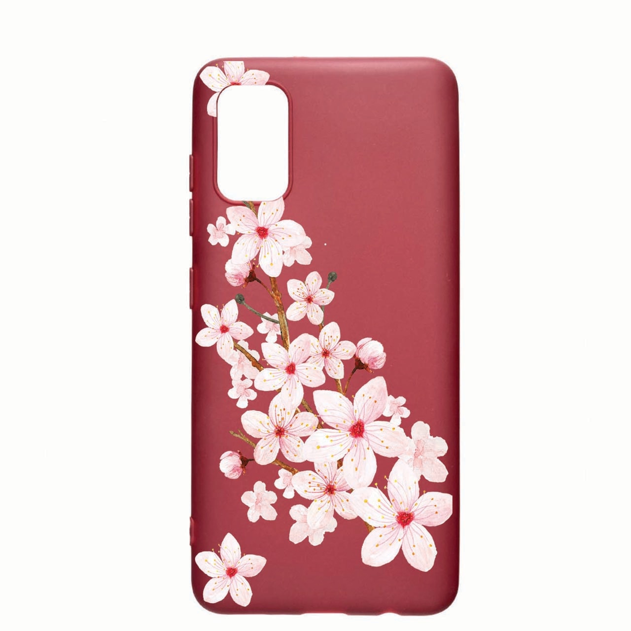 Husa Silicon Compatibila cu Samsung Galaxy A52 4G / Galaxy A52 5G, Spring Flower, rezistenta la uzura, anti-alunecare, Pomogranate, PG62