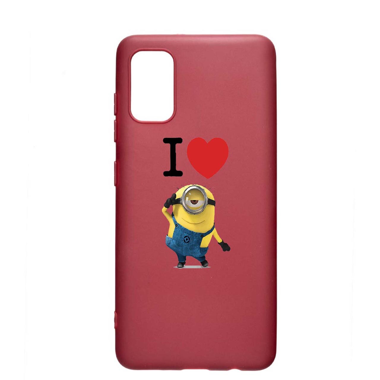 Husa Silicon I Love Minion, compatibila cu Samsung Galaxy A72 4G / Galaxy A72 5G, rezistenta la uzura, anti-alunecare, Pomogranate, PG216