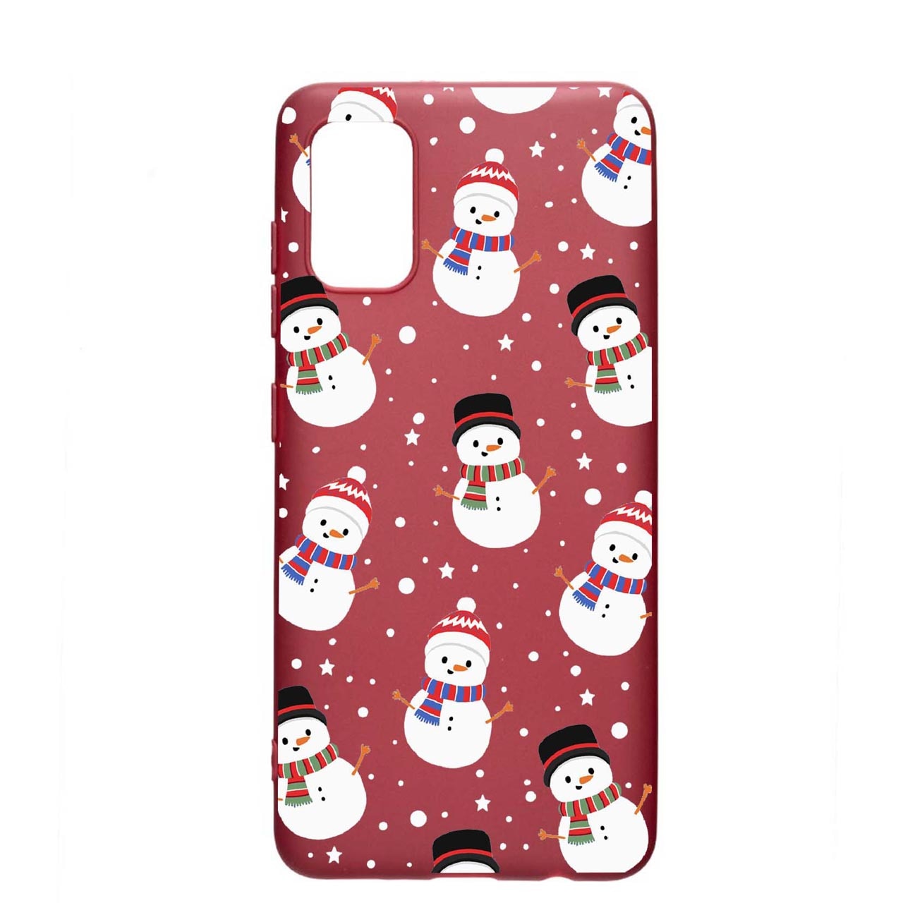 Husa Silicon Xmas, compatibila cu Samsung Galaxy M02s, rezistenta la uzura, anti-alunecare, Pomogranate, PG351