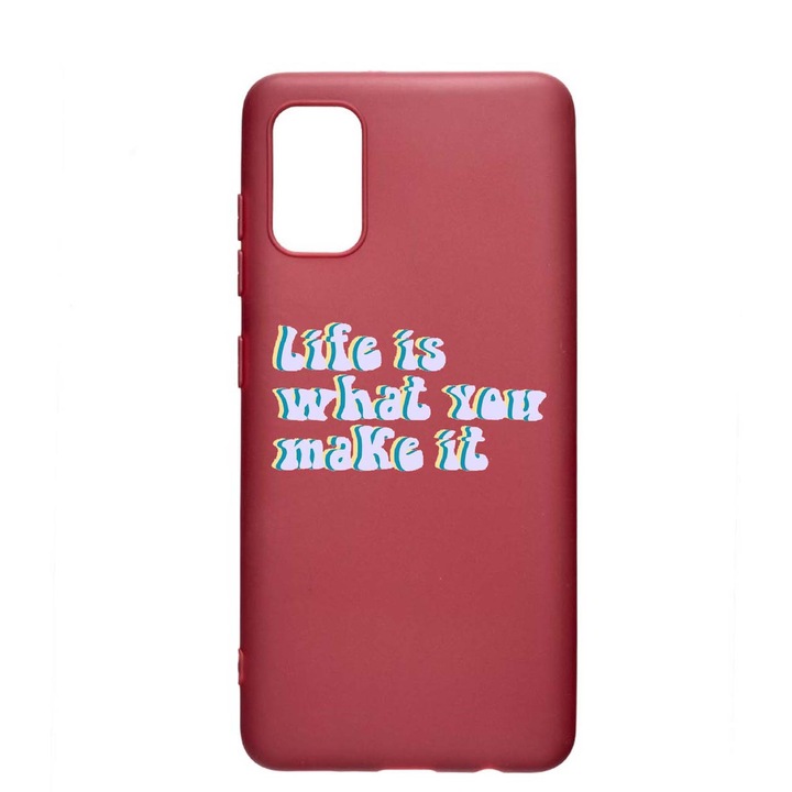 Szilikon védőtok, Life is..., Huawei P Smart (2021), Pomogranate, PG491