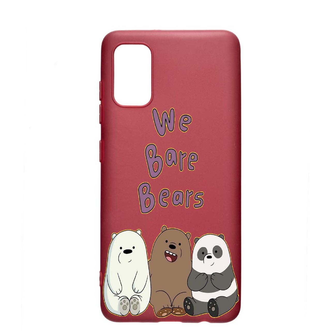 Husa Silicon We Bare Bears, compatibila cu Huawei P Smart (2021), rezistenta la uzura, anti-alunecare, Pomogranate, PG588