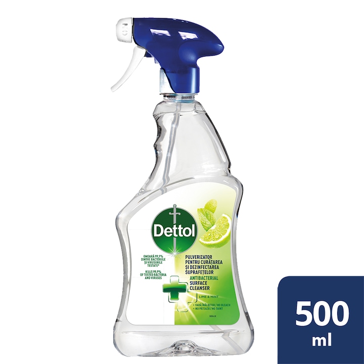 Dettol Original antibakteriális felülettisztító spray, Lime&Menta, 500 ml